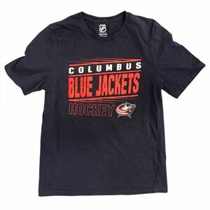 NHL Columbus Blue Jackets Navy Crewneck S/S Tee, Youth XL (18/20)